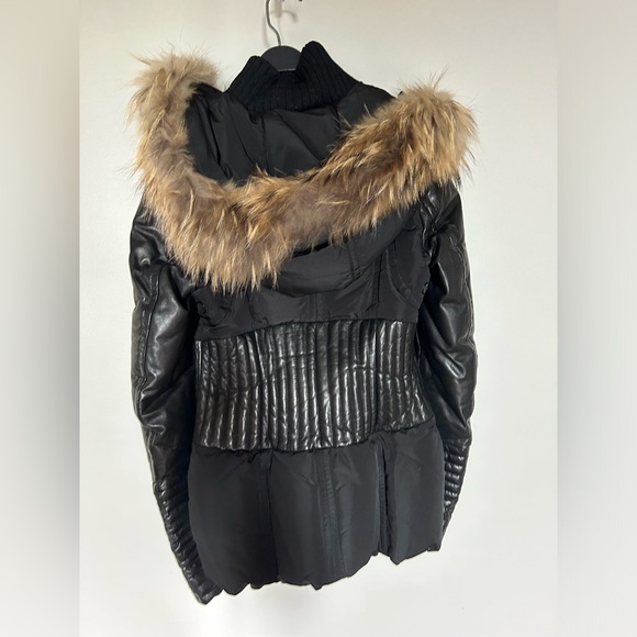 Rudsak coat real leather and fur xsmall value of 1145$ - Picture 3 of 9